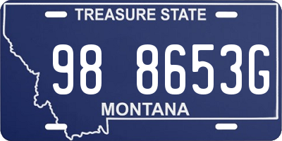 MT license plate 988653G