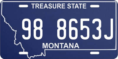 MT license plate 988653J