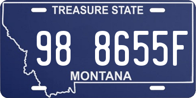 MT license plate 988655F