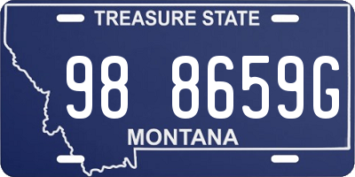 MT license plate 988659G