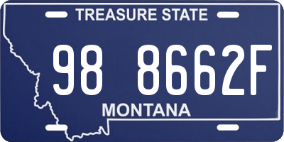 MT license plate 988662F