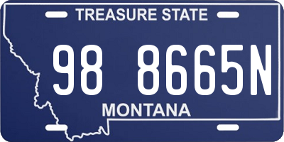 MT license plate 988665N