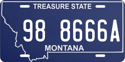MT license plate 988666A