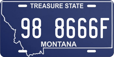 MT license plate 988666F