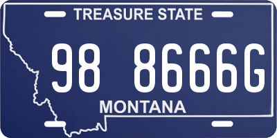 MT license plate 988666G