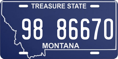 MT license plate 988667O