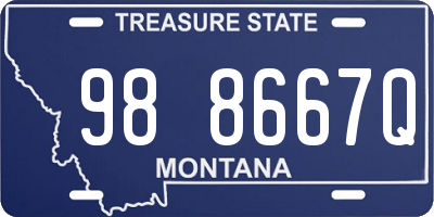 MT license plate 988667Q