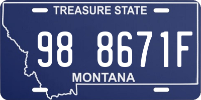 MT license plate 988671F