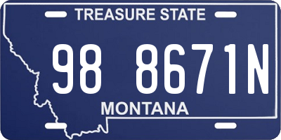 MT license plate 988671N