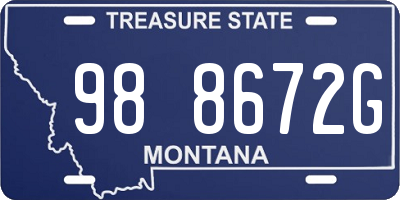 MT license plate 988672G