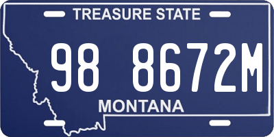 MT license plate 988672M