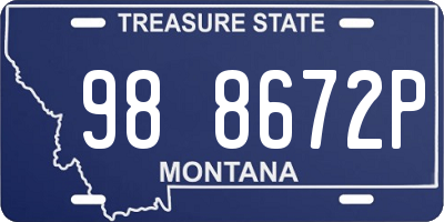 MT license plate 988672P