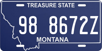 MT license plate 988672Z