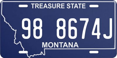 MT license plate 988674J