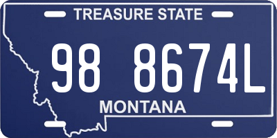 MT license plate 988674L