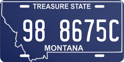 MT license plate 988675C