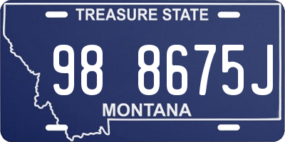 MT license plate 988675J