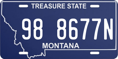 MT license plate 988677N