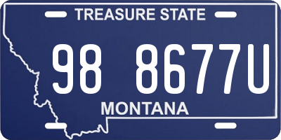 MT license plate 988677U