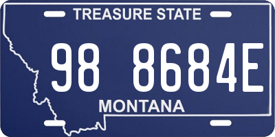 MT license plate 988684E