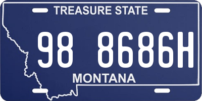 MT license plate 988686H