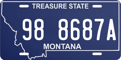 MT license plate 988687A