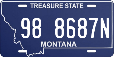 MT license plate 988687N