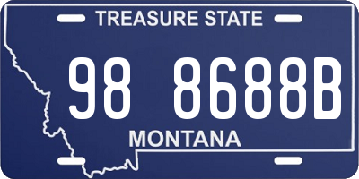 MT license plate 988688B