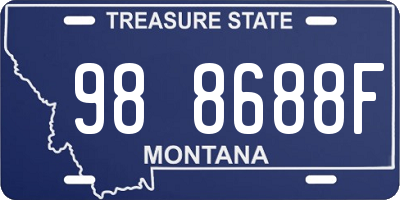 MT license plate 988688F