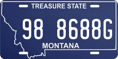 MT license plate 988688G