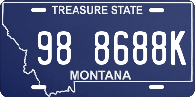 MT license plate 988688K
