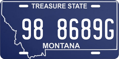 MT license plate 988689G