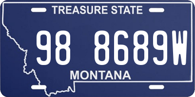 MT license plate 988689W