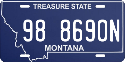 MT license plate 988690N