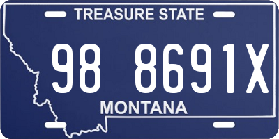 MT license plate 988691X
