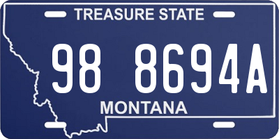 MT license plate 988694A