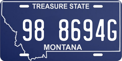 MT license plate 988694G