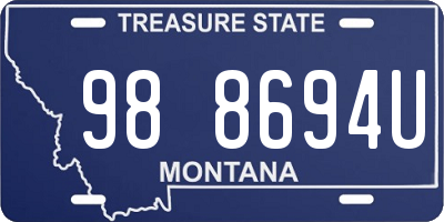 MT license plate 988694U