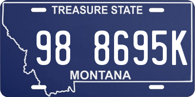 MT license plate 988695K