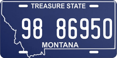 MT license plate 988695O