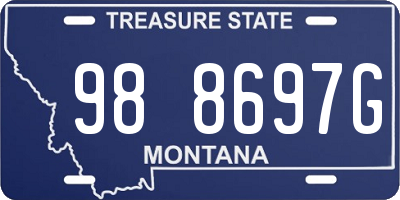 MT license plate 988697G