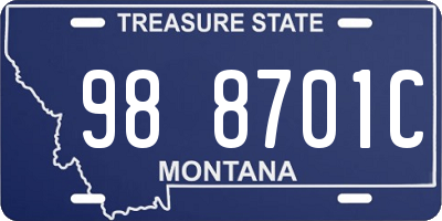 MT license plate 988701C