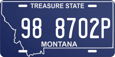 MT license plate 988702P