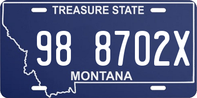 MT license plate 988702X