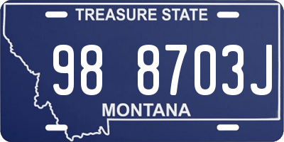 MT license plate 988703J