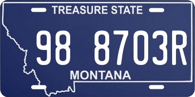 MT license plate 988703R