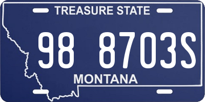 MT license plate 988703S