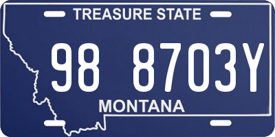 MT license plate 988703Y