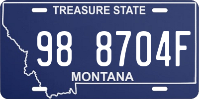 MT license plate 988704F