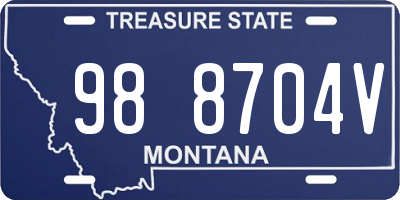 MT license plate 988704V